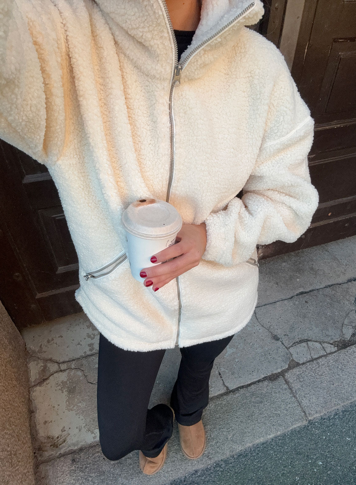 Maja | Almond White Frottejakk - UTSOLGT