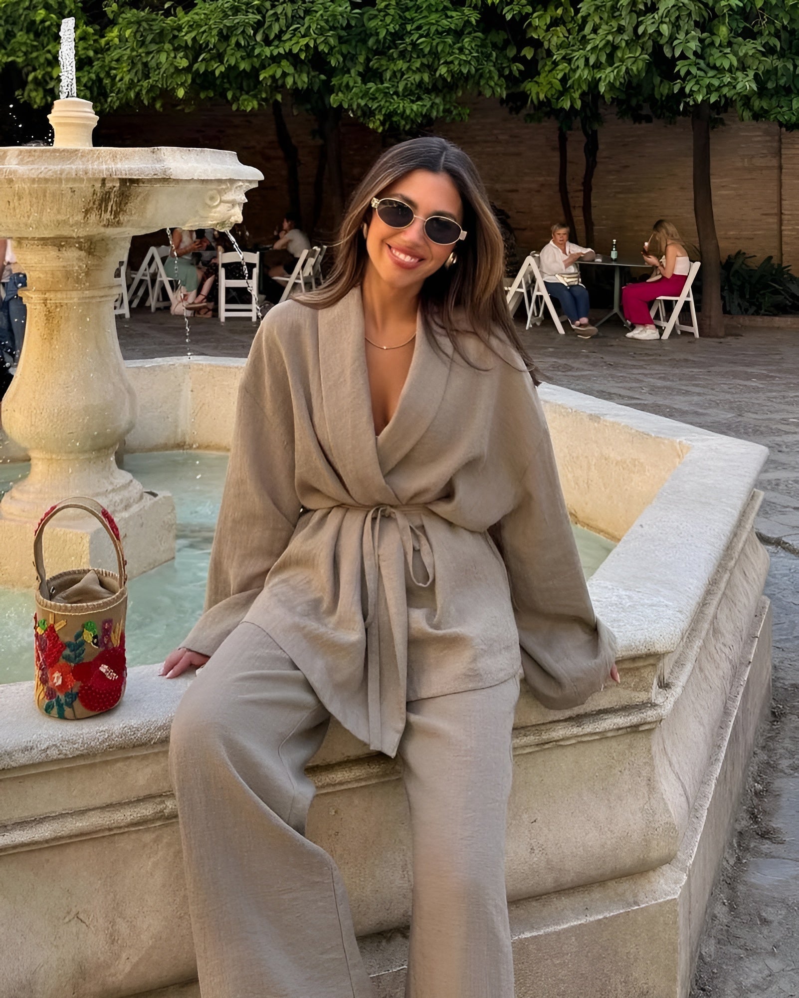 Meral | Spring Flare Linen Set