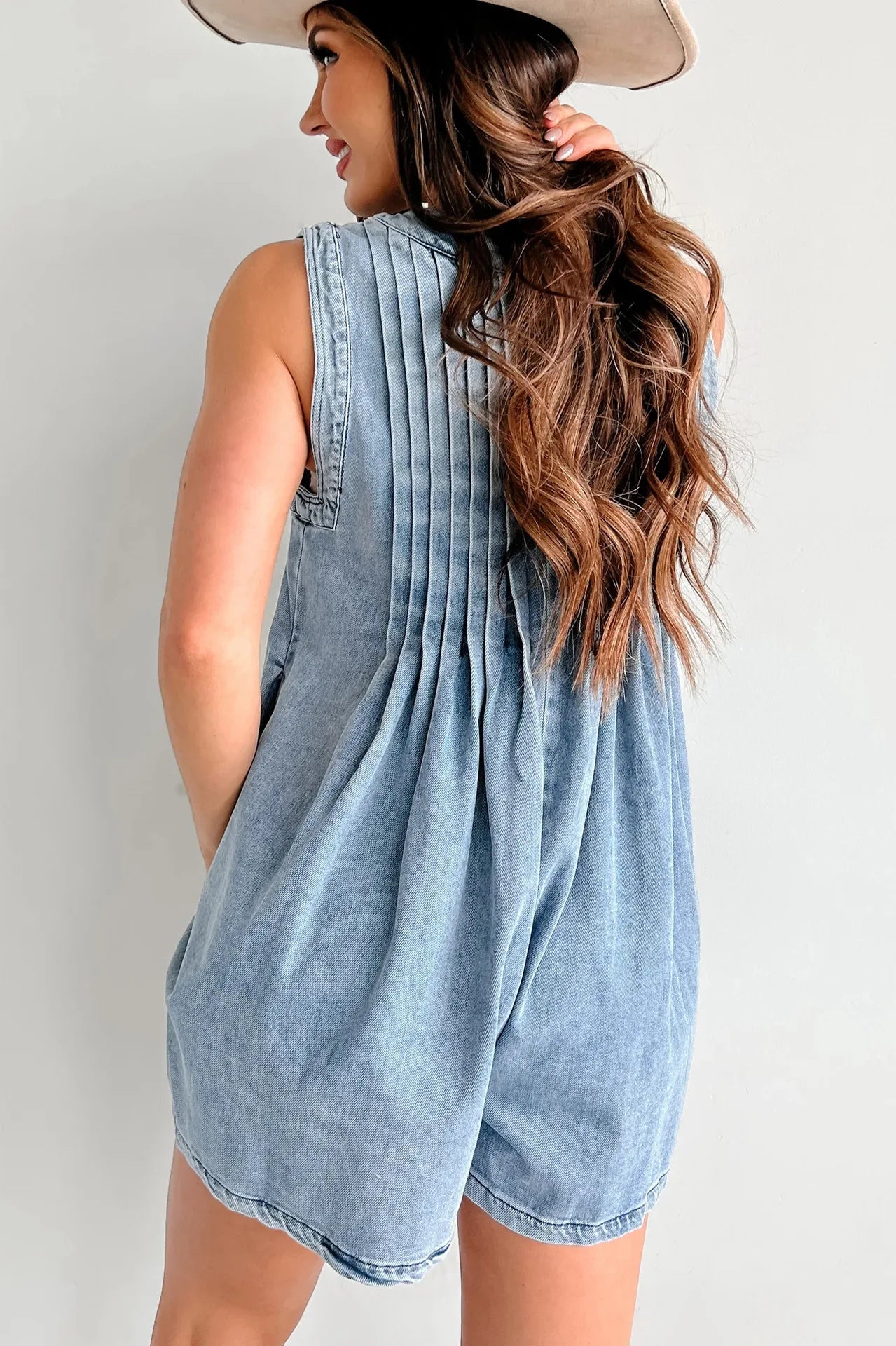 Ina | Denim Romper