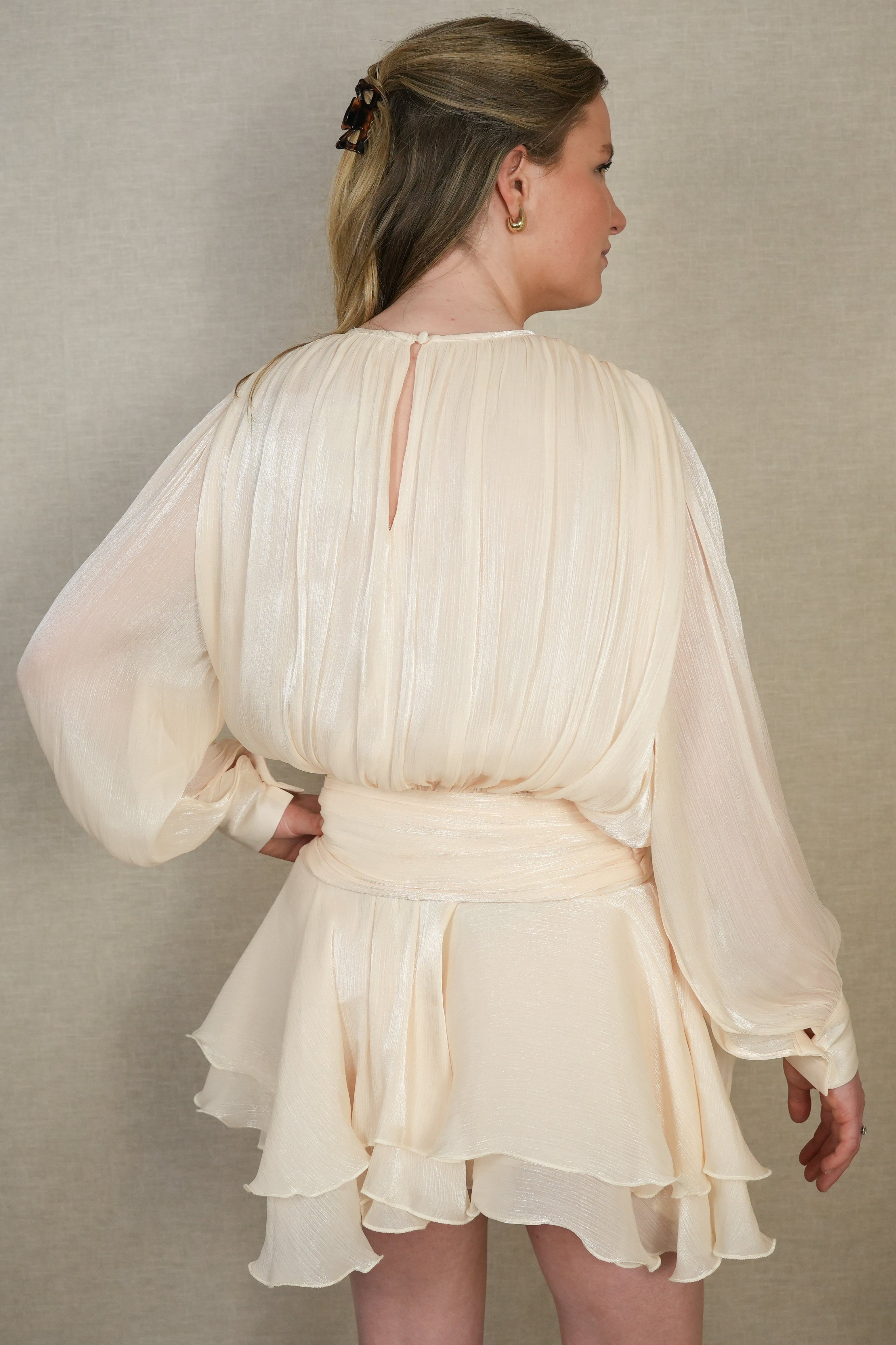 Iselin | Elegant Minikjole i Beige