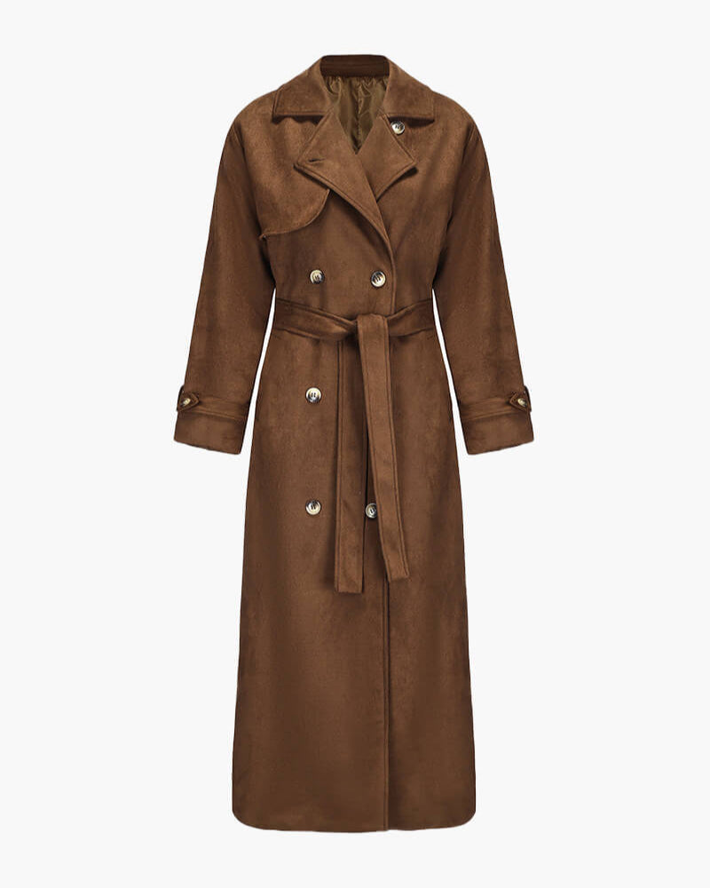 Solveig | Semsket trenchcoat