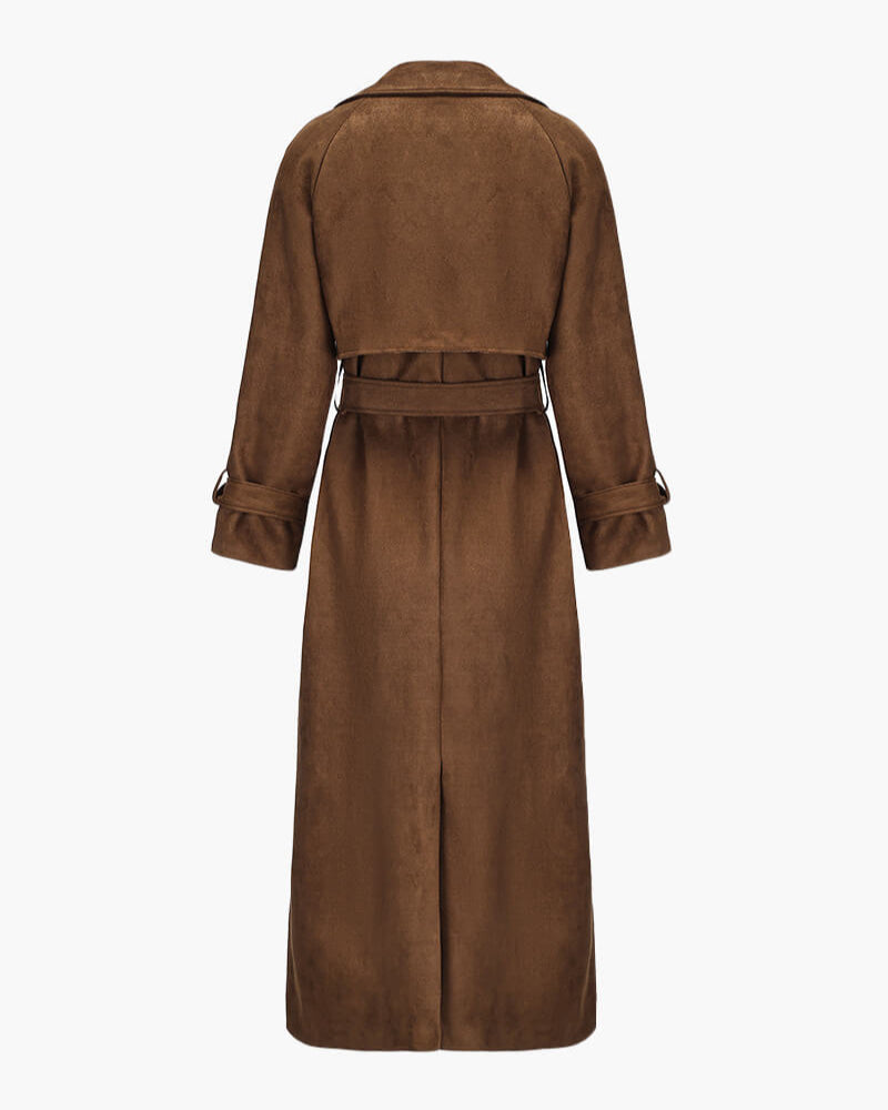 Solveig | Semsket trenchcoat