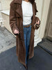 Solveig | Semsket trenchcoat