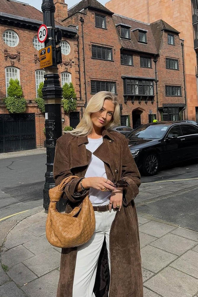 Solveig | Semsket trenchcoat