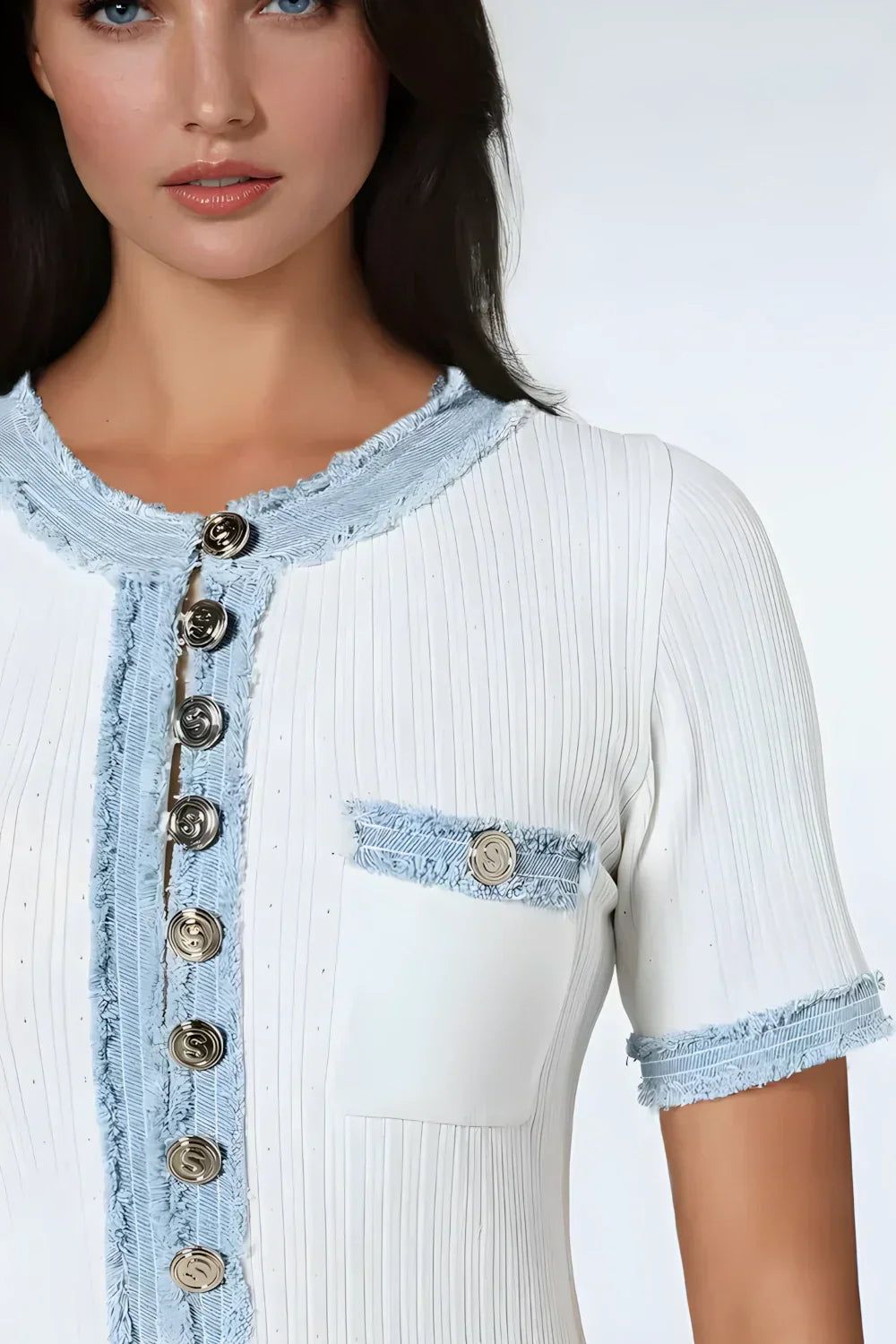 Vayla | Knit & Denim Dress