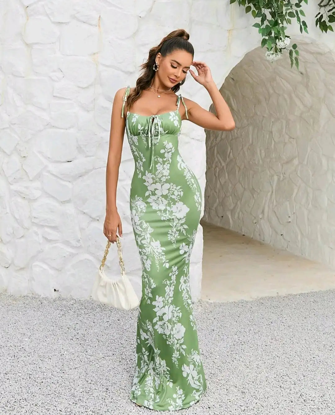 Soline | Blomstrete Maxikjole