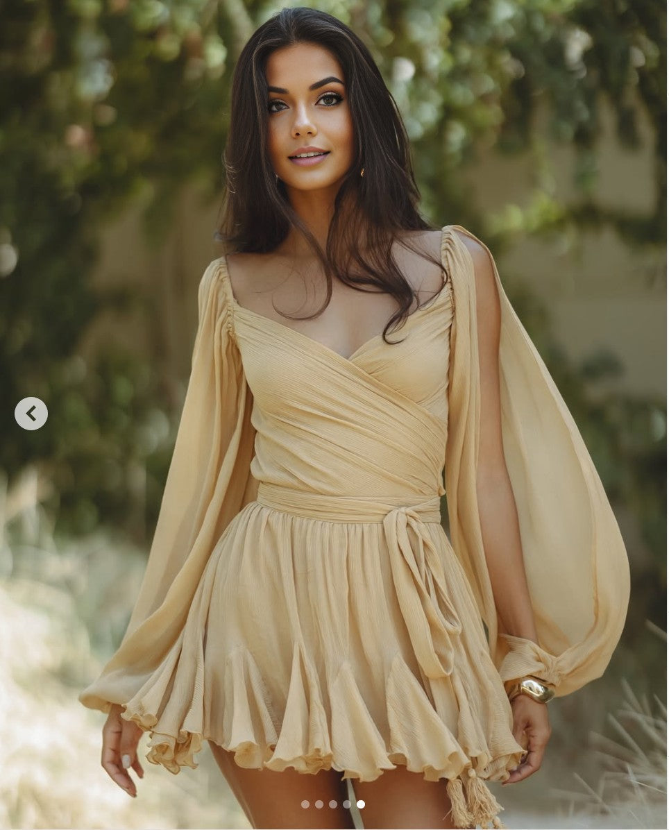 Gaia | Mini Ruffled kjole