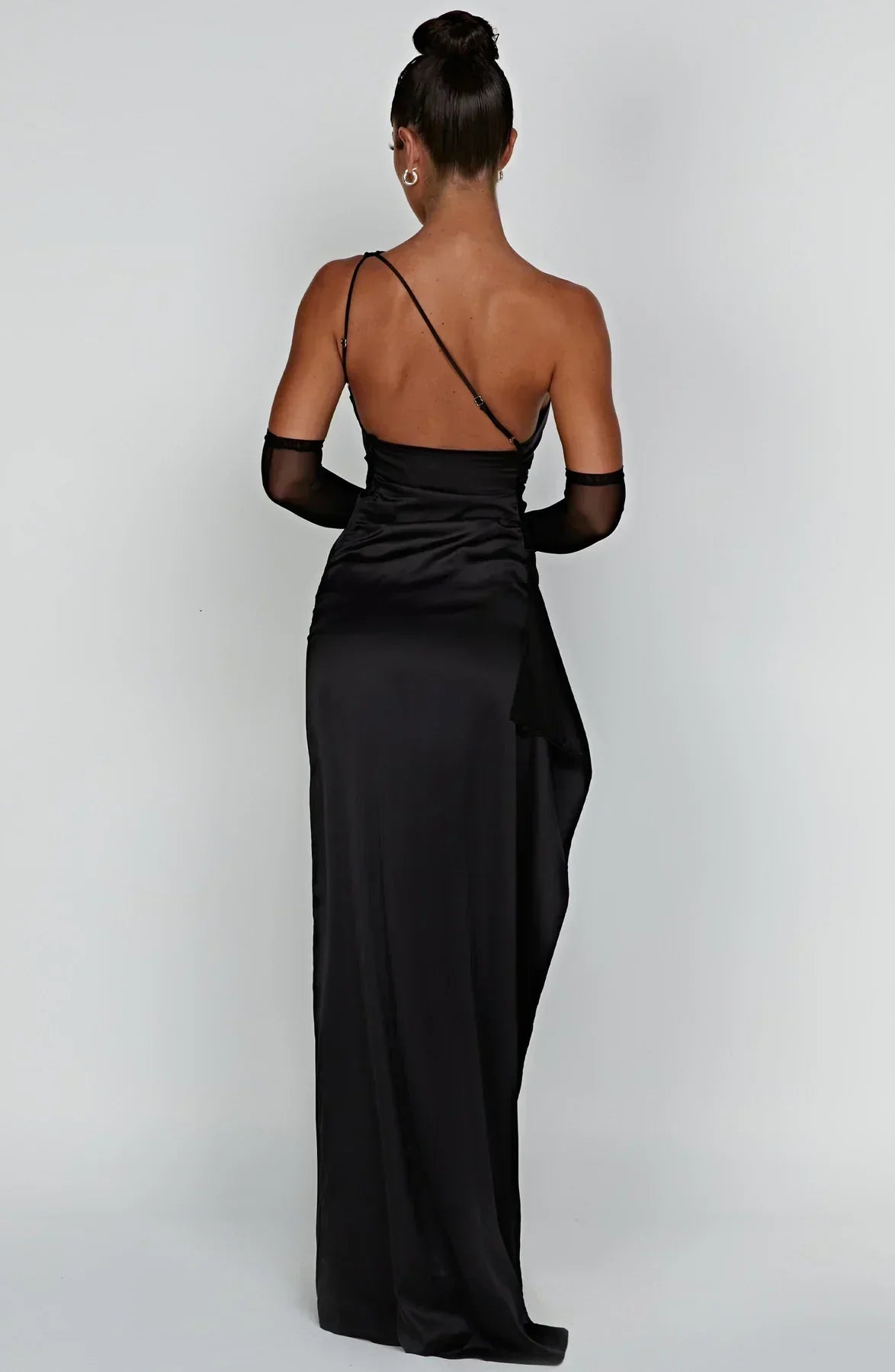 Solveig | One-Shoulder Sateng Kjole