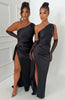 Solveig | One-Shoulder Sateng Kjole