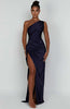 Solveig | One-Shoulder Sateng Kjole