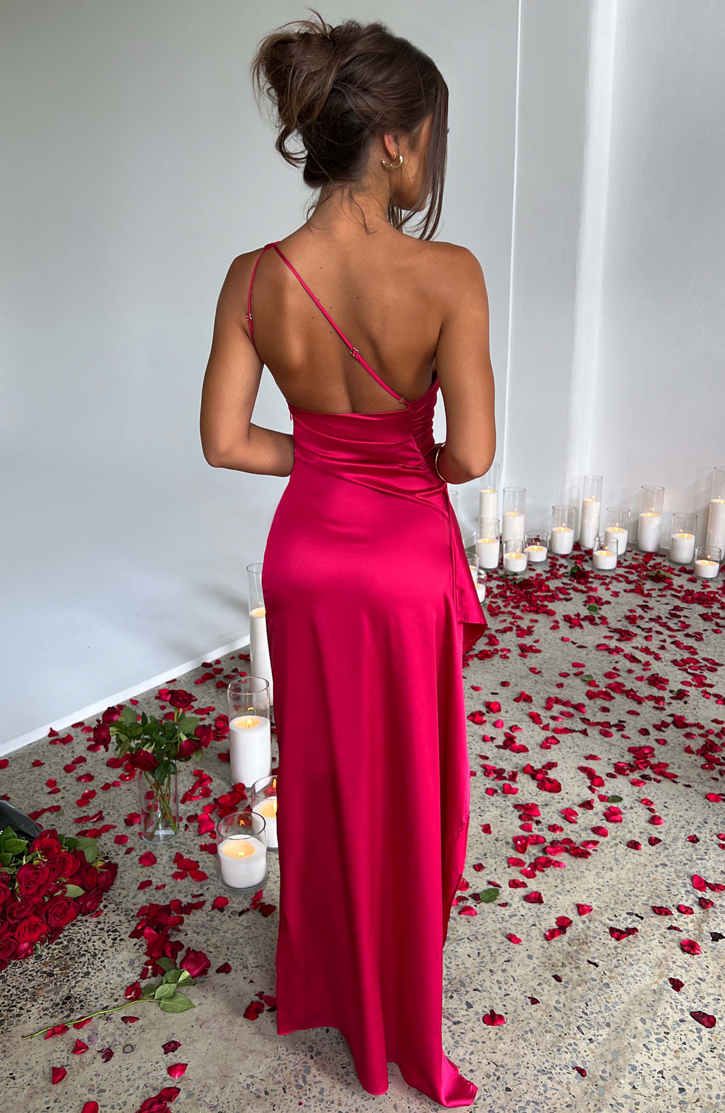 Solveig | One-Shoulder Sateng Kjole