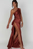 Solveig | One-Shoulder Sateng Kjole