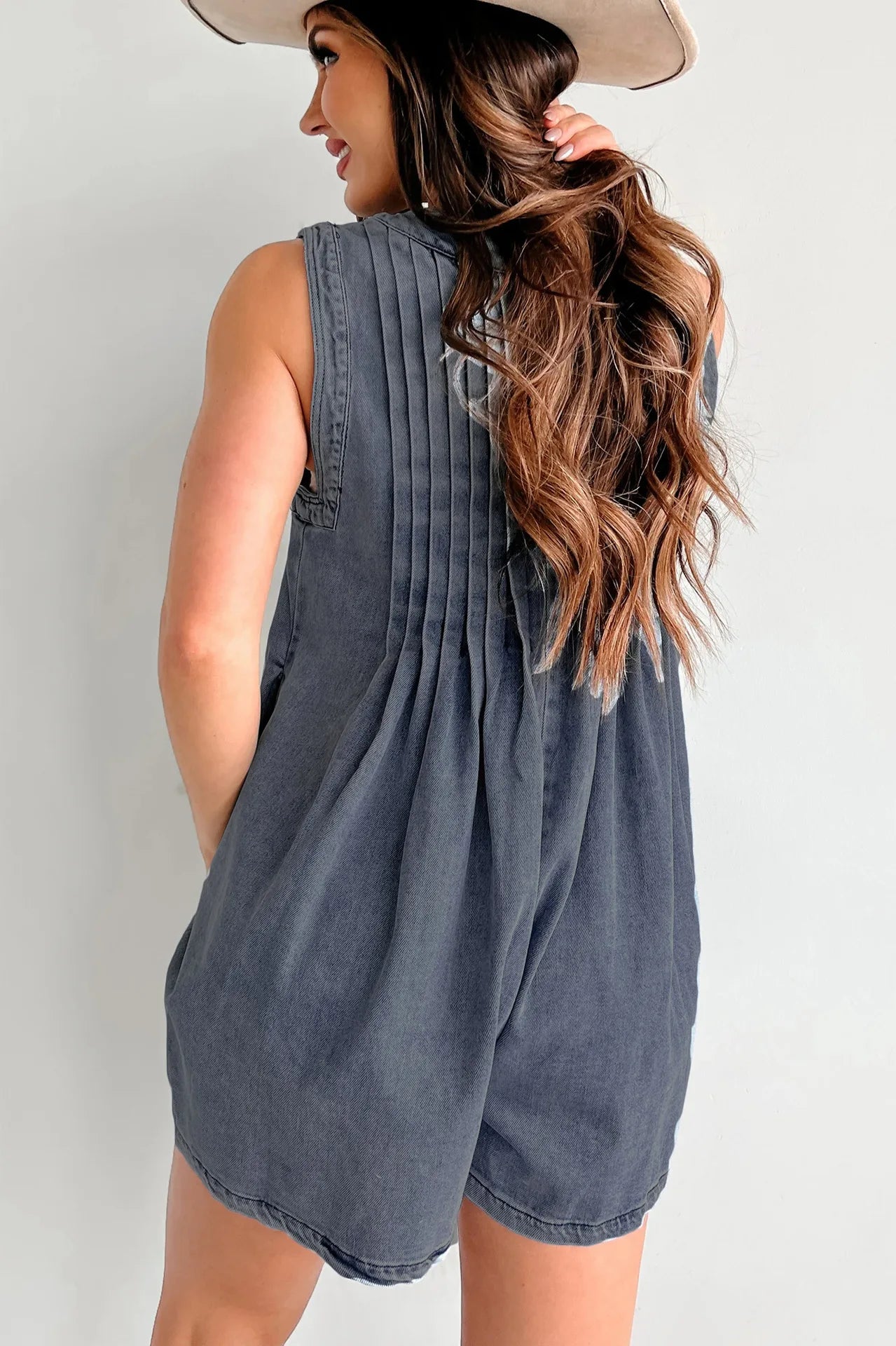 Ina | Denim Romper