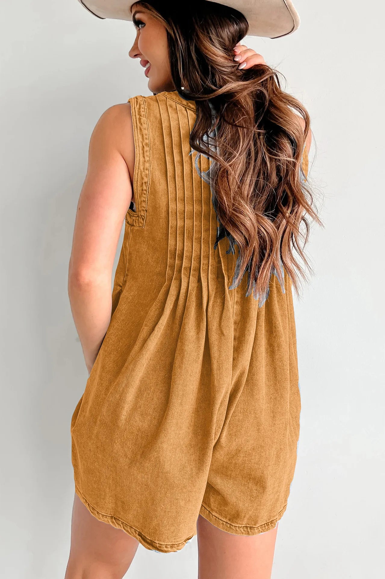 Ina | Denim Romper